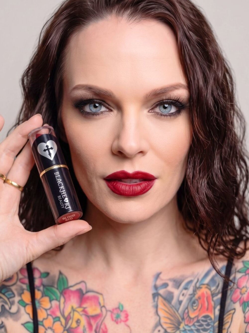 Blackheart Beauty Blood Red Matte Lipstick Gothic Deep Crimson Burgundy Top NWT